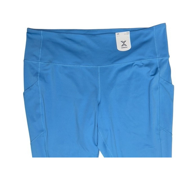 Xersion 3X Leggings Pants EverUltra Blue High Rise Fitted 7/8 Ankle Gym Workout - Picture 3 of 7